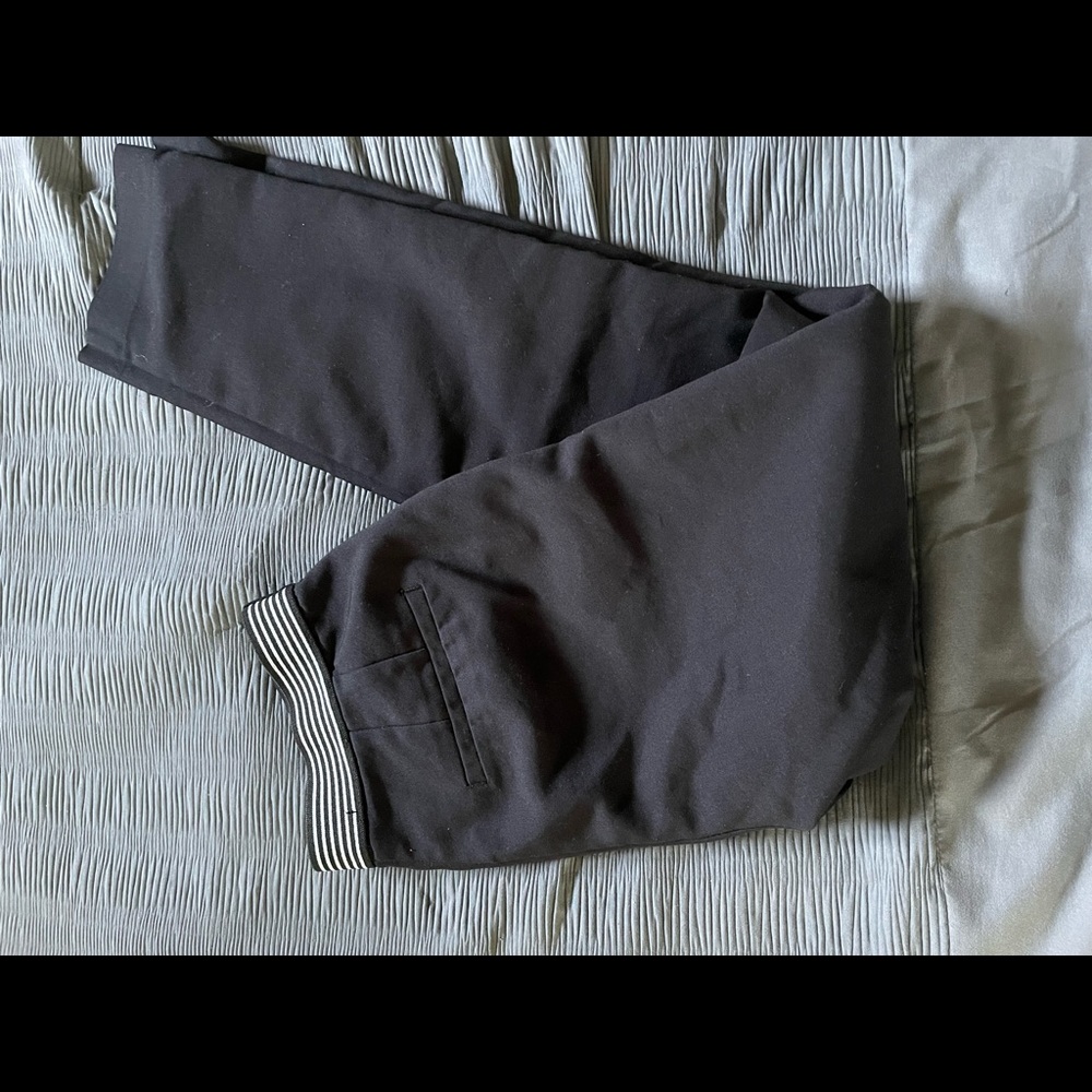 Zara black slacks with stretchy band on waist